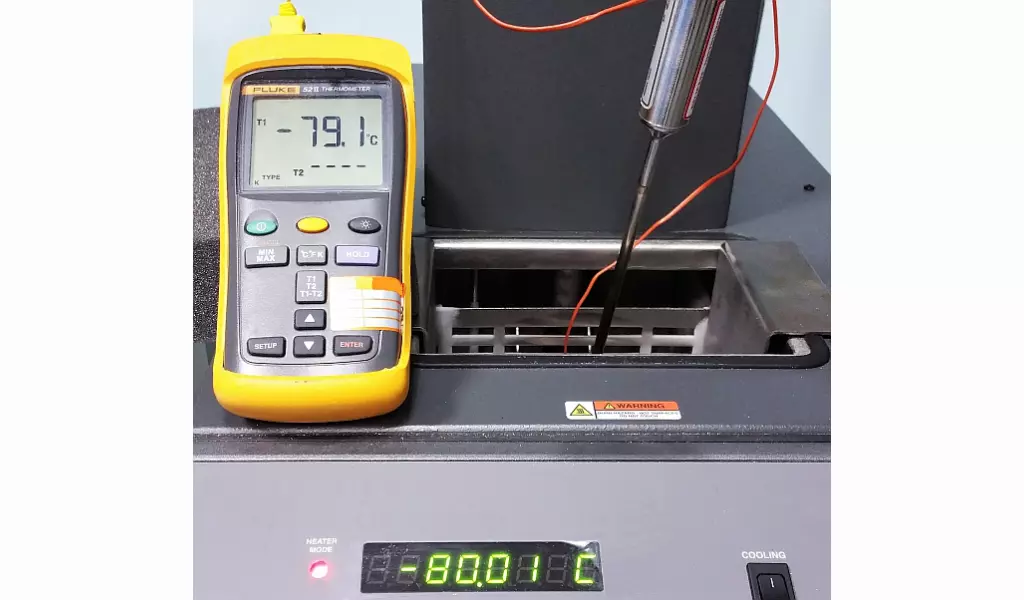 Taratura termometro digitale a meno 80 gradi celsius